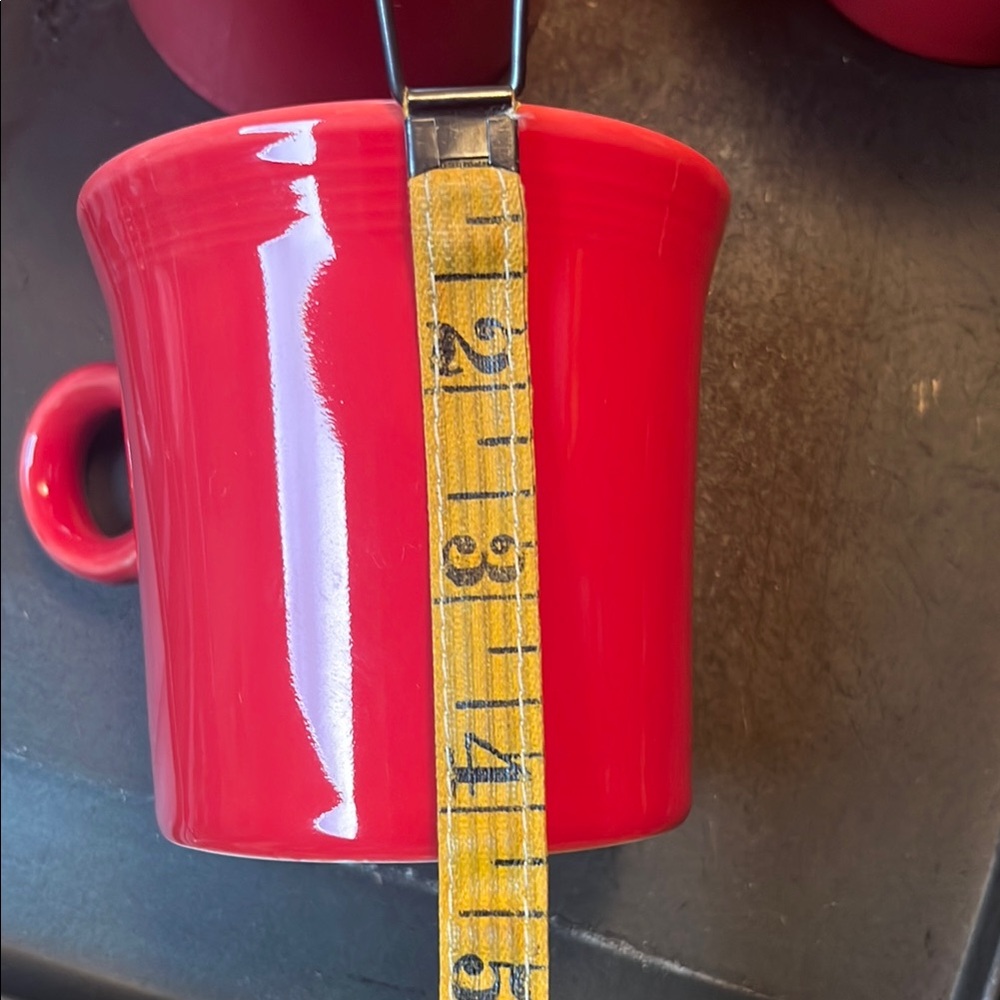 Set of 3 new Fiestaware Red Dining Mugs Classic Style - Picture 7 of 7